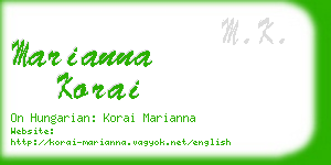 marianna korai business card